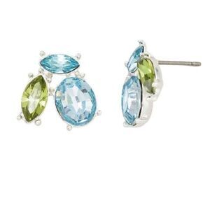 Cluster button earrings